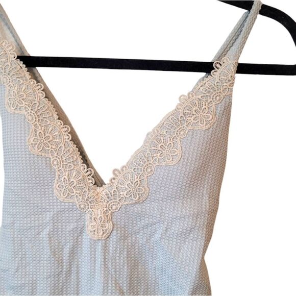 Aerie Light Blue Lace Trimmed One Piece Swimsuit Size S NWT - Picture 3 of 5